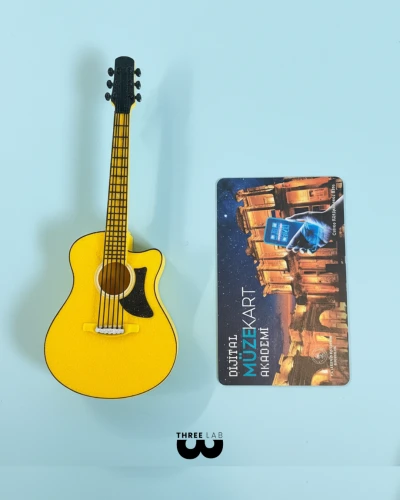 2 Adet Mini Gitar Biblosu - Sarı 3
