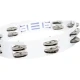 Meinl HTT10WH Stainless Steel Jingle 2-rows 10" Tour Tamburin (Beyaz) 4