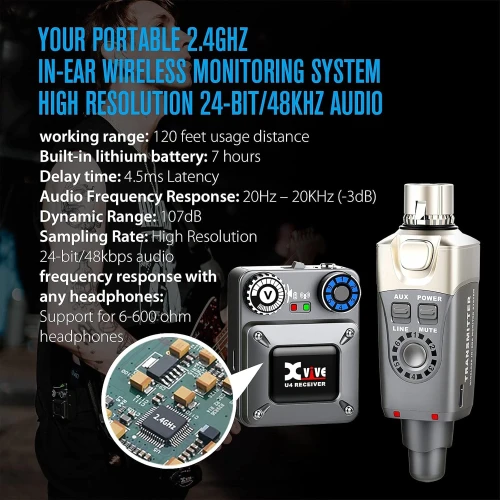 Xvive XV-U4 Kablosuz in-ear Monitör Sistemi 6