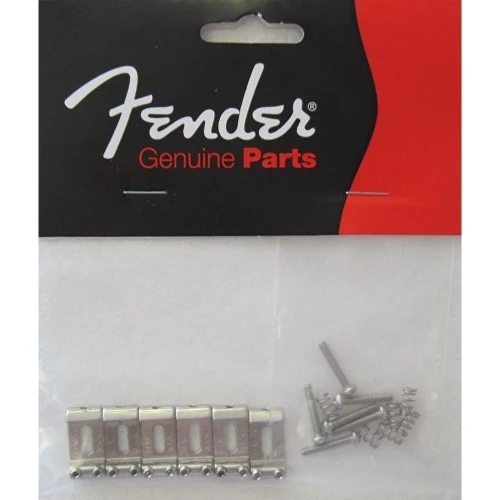 Fender American Standard Stratocaster Bridge Saddles 08-Present Nickel Set of 6 Köprü Yedek Parça 3