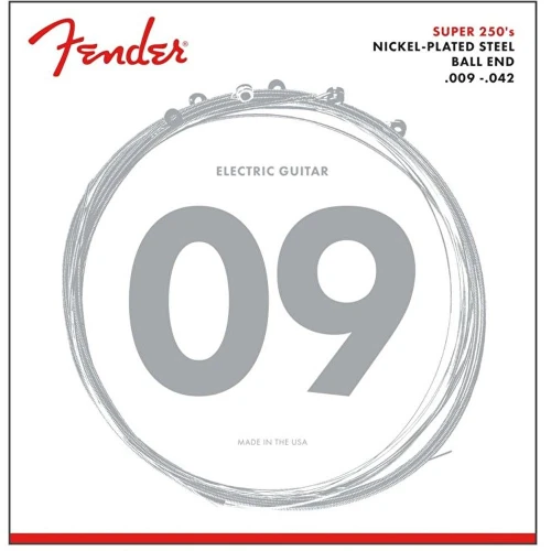 Fender Super 250 Nickel Plated Steel Ball End 250L .009-.042 Elektro Gitar Teli 2