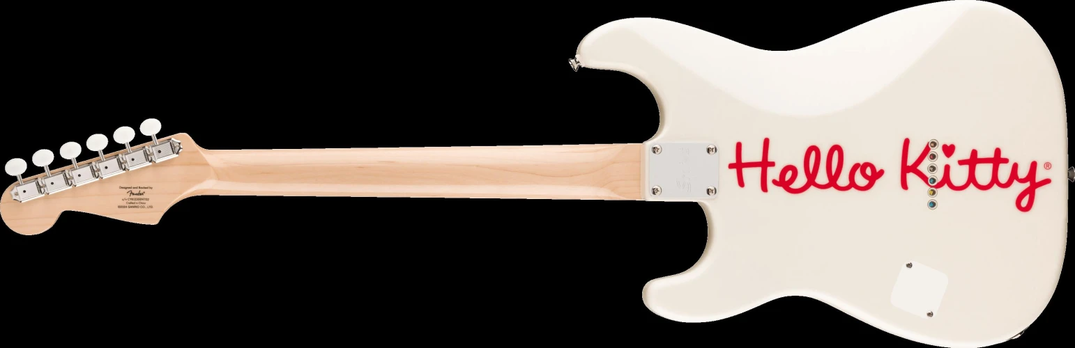 Fender x Hello Kitty White Stratocaster w/Bag Elektro Gitar 2