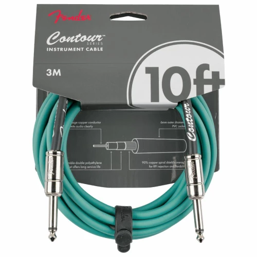 Fender Contour Serisi 5,5m Sherwood Green Enstrüman Kablosu 1