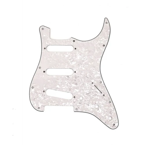 Fender Pickguard Stratocaster S/S/S 11-Hole Mount White Pearl 4-Ply Pickguard 1