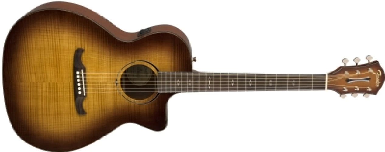 Fender FA-345CE Auditorium 3-Color Tea Burst Elektro Akustik Gitar 2