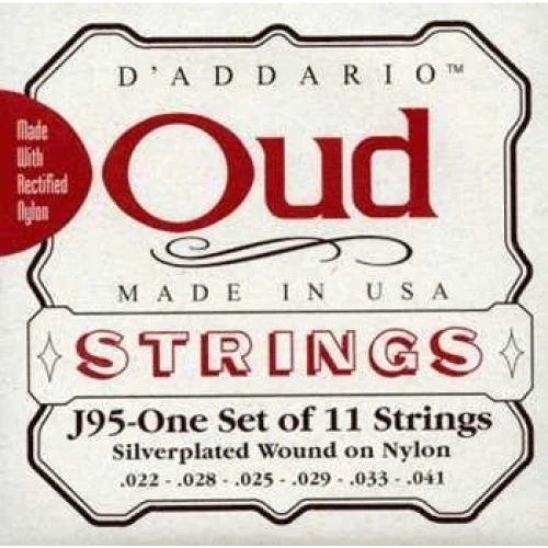 D'Addario J95S Ud Tel Seti, 11 Telli Takım, Silverplated Wound 3