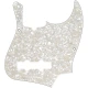 Fender Pickguard Jazz Bass 10-Hole Mount Aged White Pearl 4-Ply Pickguard 1