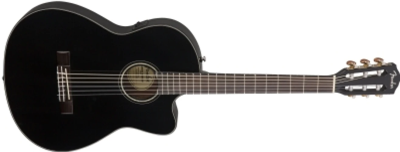 Fender CN-140SCE Nylon Thinline Black Elektro Klasik Gitar 2