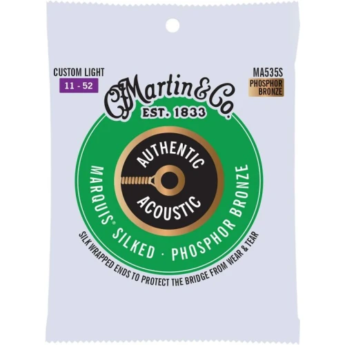 Martin Co MA535S Marquis Phosphor Bronze Akustik Gitar Teli Cstm Lt 11-52 2