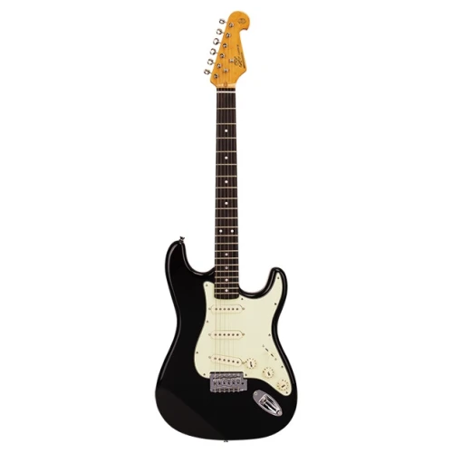 SX Stratocaster Elektro Gitar (Black) 1