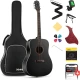Donner DAG-1CB Dreadnaught Akustik Gitar Seti (Siyah) 1