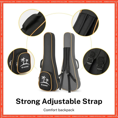 Donner DUC-100 Concert Ukulele Mahogany Ukulele Paketi 5