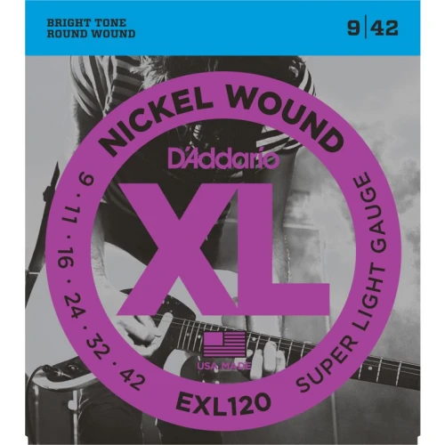 Daddario Exl120 Elektro Gitar Tel Seti, Xl, 9-42, Super Light 4