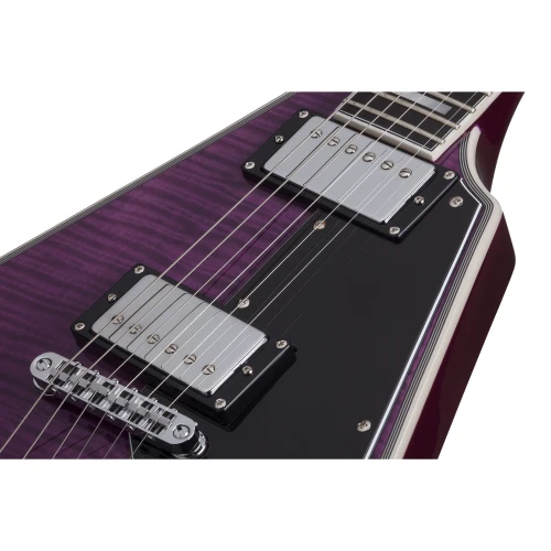 Schecter V-1 Custom Elektro Gitar (Trans Purple) 3