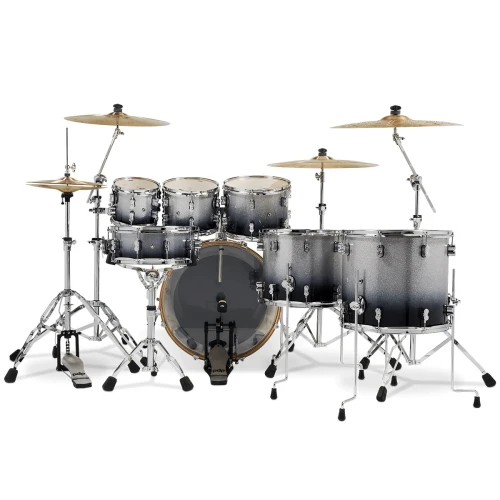 PDP Drums Concept Akçaağaç 7-Parça 22" Akustik Davul (Silver - Black Sparkle Fade) 3