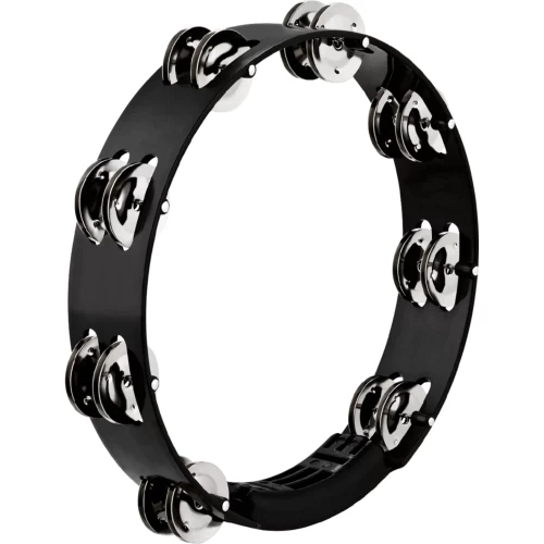 Meinl HTT10BK Stainless Steel Jingle 1-Row 10" Tour Tamburin (Siyah) 1