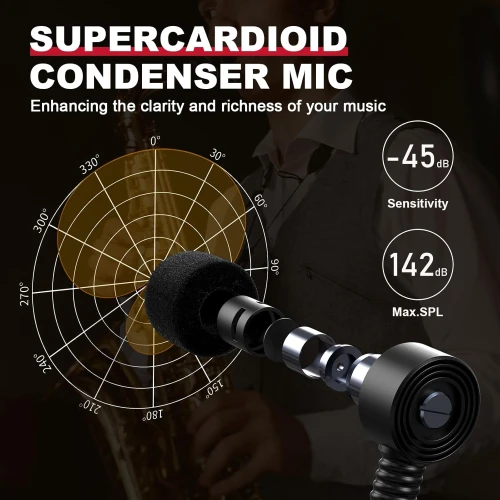 Xvive XV-U7 Saksofon ve Trompet için Kablosuz Mikrofon Sistemi 3