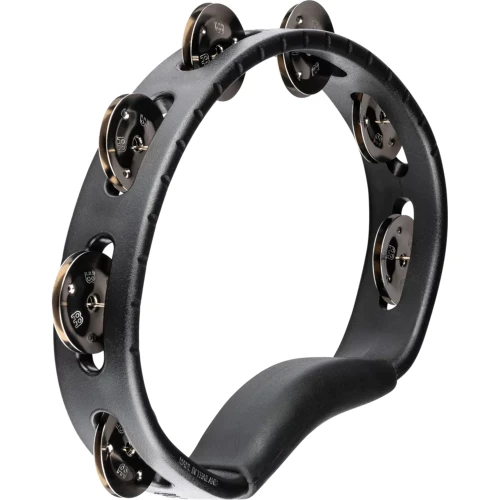 Meinl HTBK Stainless Steel Jingles 1 Row Hand Tamburin (Siyah) 3