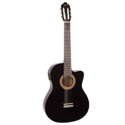 Valencia Vc104tcebk Elektro Klasik Gitar 4/4 Siyah Sap Çelikli 2