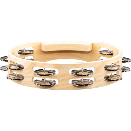 Meinl AE-ATA2S Artisan Ash Shell Steel Jingles 2 Rows 10" Tamburin (Natural) 5