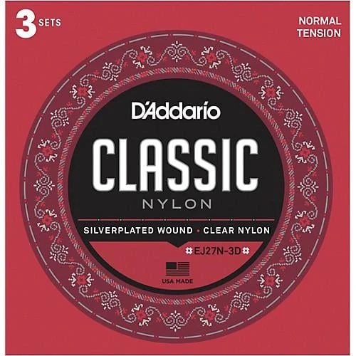 D’Addario EJ27N-3D Klasik Gitar Tel Seti 4/4 3’lü Paket Normal Tension 3