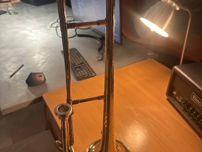 GETZEN “300” SERIES Bb VALVE TROMBONE VE ÇANTASI #398 8
