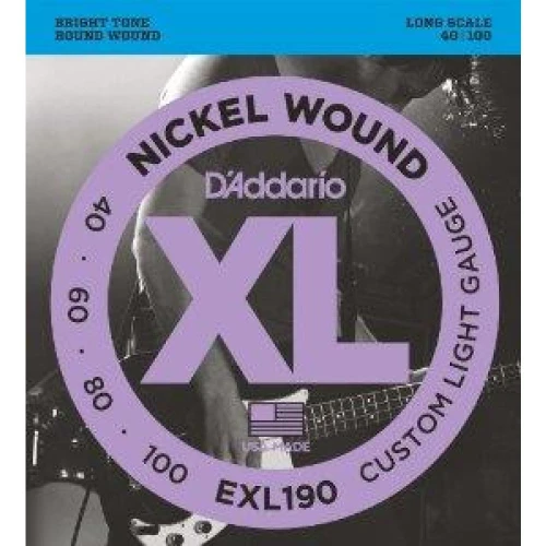 DADDARIO EXL190 BASS GİTAR TEL SETİ, XL, 40-100, LONG SCALE, NICKEL 2
