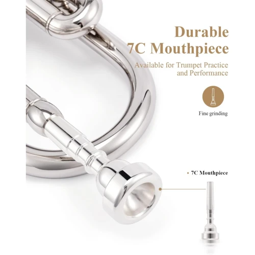 Eastar ETR-380N Standard Si Bemol Trompet (Silver) 5