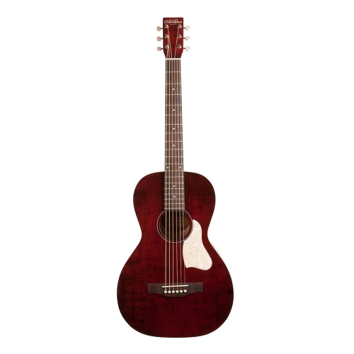 Art &amp; Lutherie Roadhouse Parlor-Style Elektro Akustik Gitar (Tennessee Red) 1