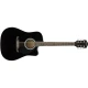 Fender FA-125CE Dreadnought Ceviz Klavye Black Elektro Akustik Gitar 4