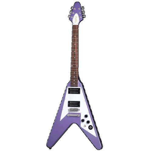 Epiphone Kirk Hammett 1979 Flying V Elektro Gitar (Purple Metallic) 1
