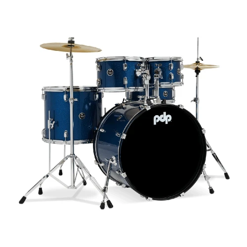 PDP Drums centerstage 20 Inch 5-Parça Akustik Davul Seti (Royal Blue Sparkle) 1