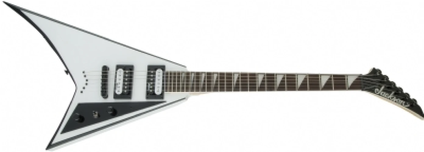 Jackson JS Rhoads JS32T Amaranth Klavye White with Black Bevels Elektro Gitar 3