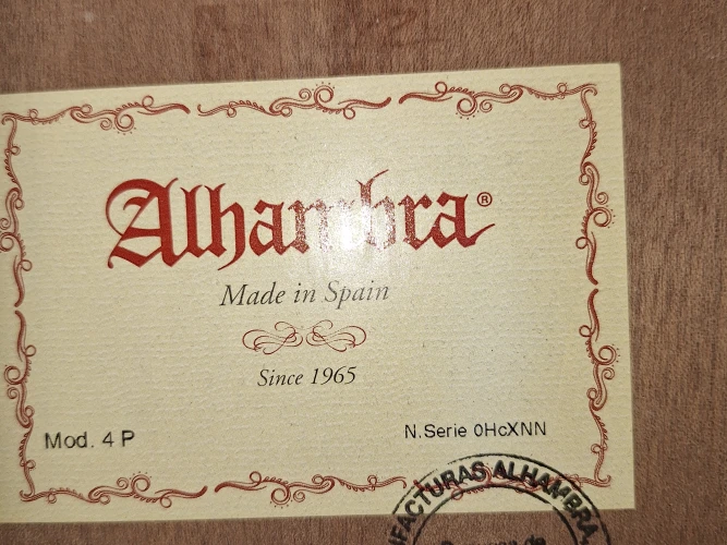 Alhambra 4P Klasik Gitar 4