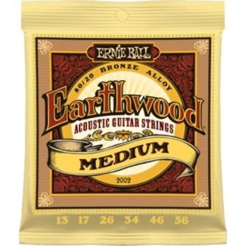 Ernie Ball P02002 Earthwood Medium 80/20 Bronze 0.13 - 0.56 Akustik Gitar Teli 2