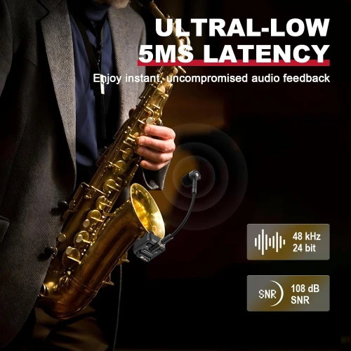 Xvive XV-U7 Saksofon ve Trompet için Kablosuz Mikrofon Sistemi 6