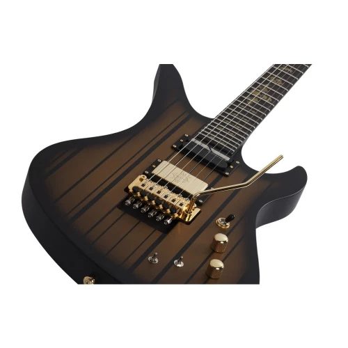 Schecter Synyster Custom FR Elektro Gitar (Satin Gold Burst) 4