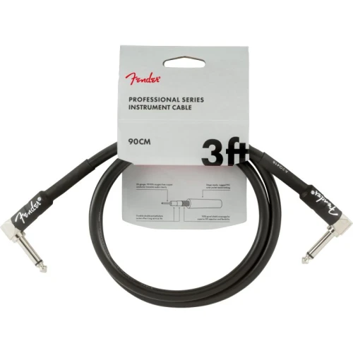 Fender Professional L/L Uçlu 90cm Siyah Patch Kablosu 1