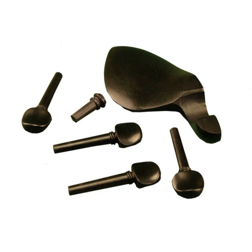 LE MANS EB-100 (Burgu,Çenelik,Kuyruk,Pim) Abanoz Keman Aksesuar Seti 2