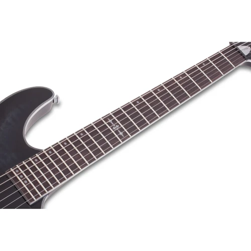 Schecter C-1 Platinum Elektro Gitar (See-Thru Siyah Saten) 4
