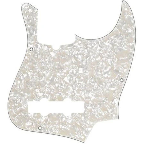 Fender Pickguard Jazz Bass 10-Hole Mount Aged White Pearl 4-Ply Pickguard 2