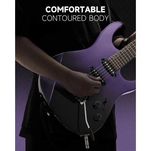 Donner DMT-66 Elektro Gitar (Midnight Purple Gradient) 6