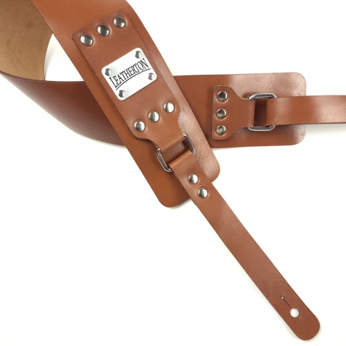 Leatherton LT Fastback Hakiki Deri Gitar Askısı (Camel) 2