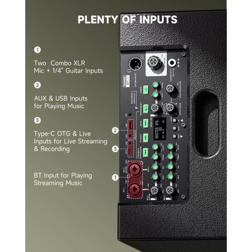 Donner Mt-1 Taşınabilir Bluetooth Amfi & PA Sistem 3