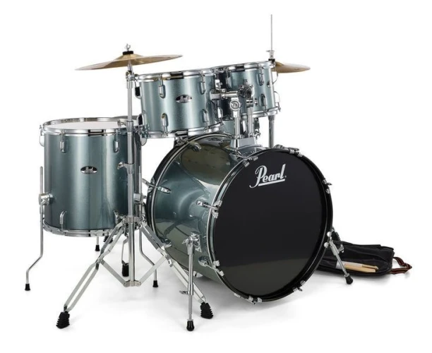 PEARL RS505C/C706 - Roadshow Charcoal Metallic 5 Parça (20B/10T/12T/14F/14S) Aksamlı & Zilli Akustik Davul Seti 3