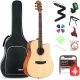 Donner DAG-1CE Elektro Akustik Gitar Paketi (Natural) 1