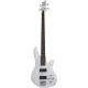 Schecter C-4 Deluxe Bas Gitar (Satin White) 1