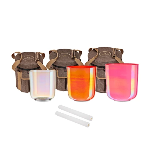 Meinl Sonic Energy 3-Parça Essence Crystal Singing Bowl Set (E4 / C4 / G3, 440 Hz) 1