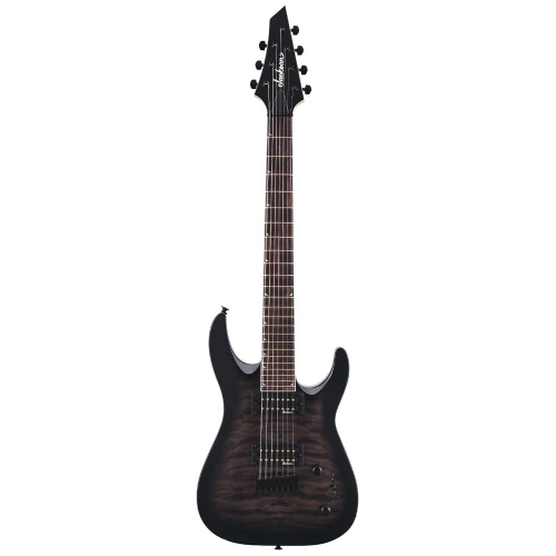 Jackson JS Dinky Arch Top JS22Q-7 DKA HT Amaranth Klavye Transparent Black Burst 7 Telli Elektro Gitar 1