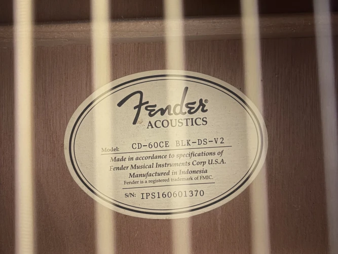 Fender CD-60CE BLK Elektro Akustik Gitar 4